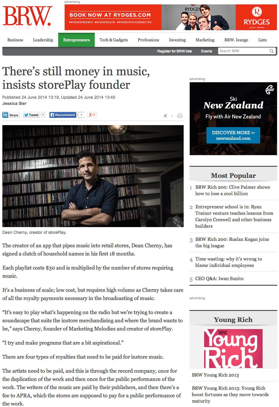 There’s still money in music, insists Storeplay founder